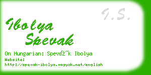 ibolya spevak business card